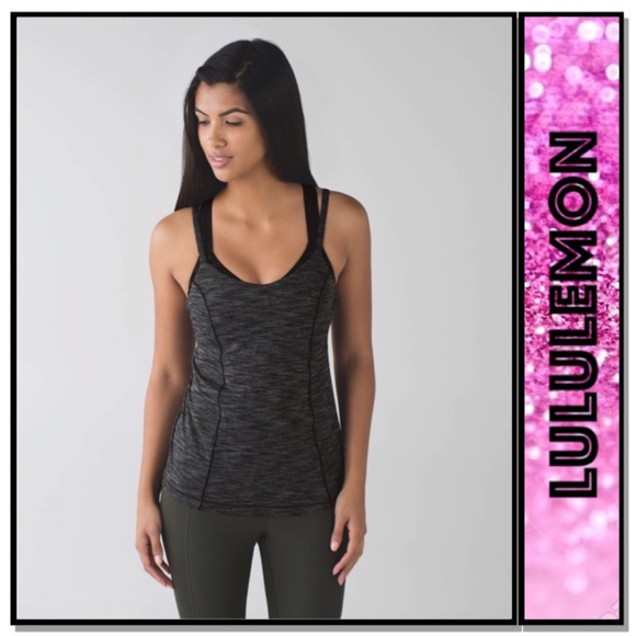 Lululemon Sz 4 Gray Black Tank - Picture 2 of 8